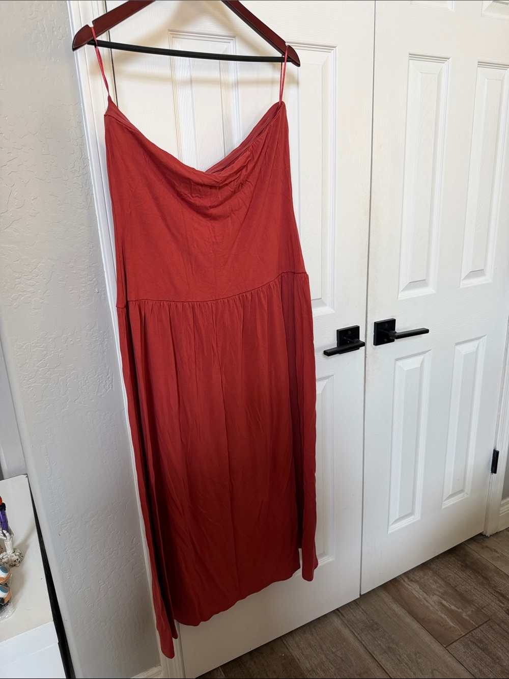 Old Navy Rust Strapless Maxi Dress